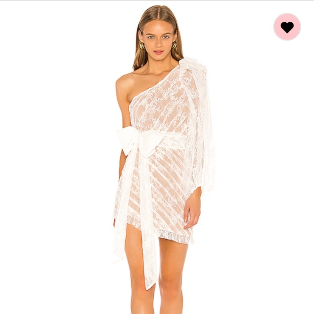 NBD white mini dress from Revolve